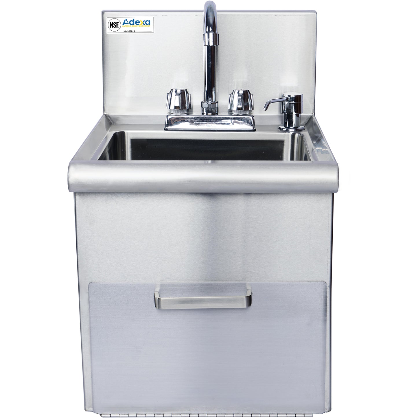 Hand Wash Sink with Faucet & Soap dispenser & Paper towel dispenser Back splash Stainless steel - SSHWS1614
