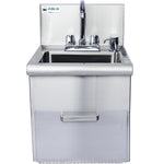 Hand Wash Sink with Faucet & Soap dispenser & Paper towel dispenser Back splash Stainless steel - SSHWS1614
