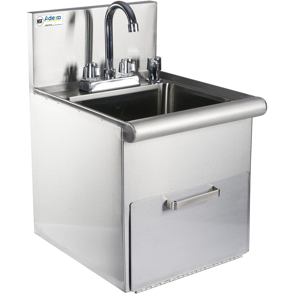 Hand Wash Sink with Faucet & Soap dispenser & Paper towel dispenser Back splash Stainless steel - SSHWS1614