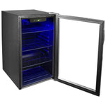 Commercial Wine & Beverage Cooler 90L 26 Bottle Glass Door Stainless Steel Frame 445 x 485 x 795mm - SSJC90VELF