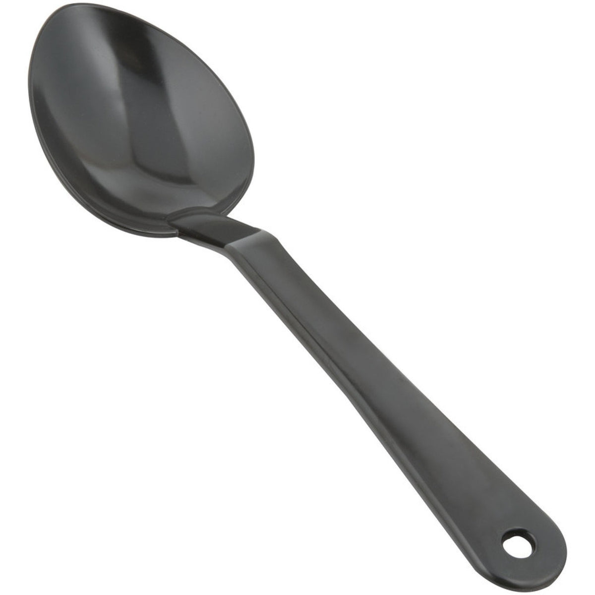 11" Buffet Catering Solid Serving Spoon Black Polycarbonate - SSPC11