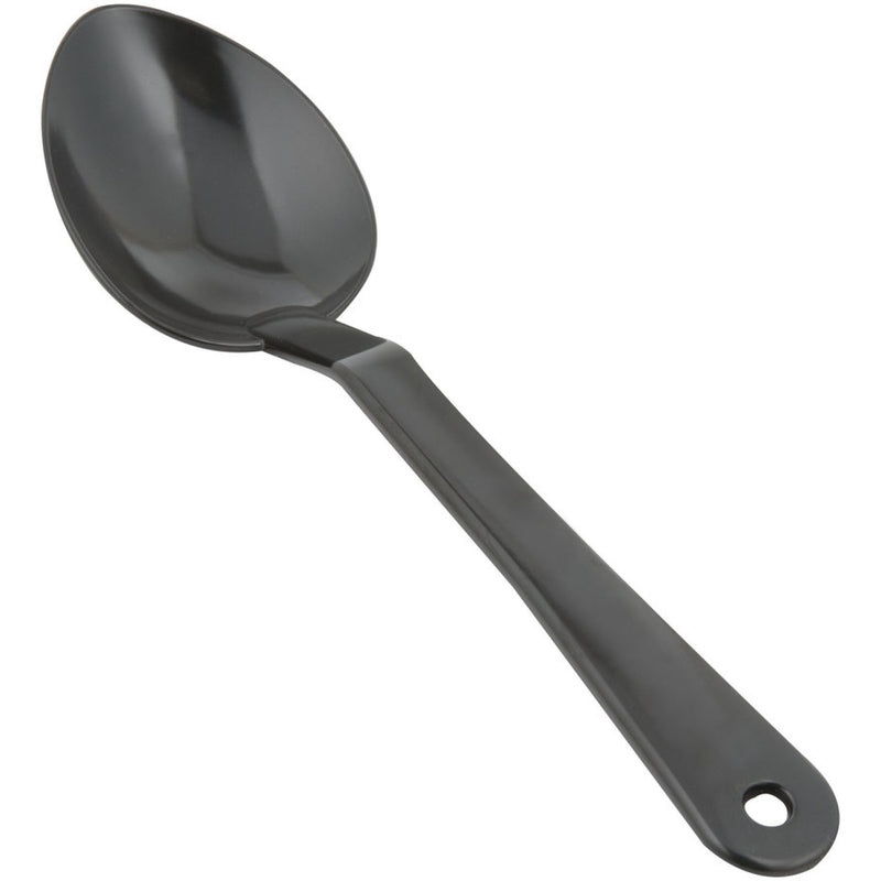 11" Buffet Catering Solid Serving Spoon Black Polycarbonate - SSPC11