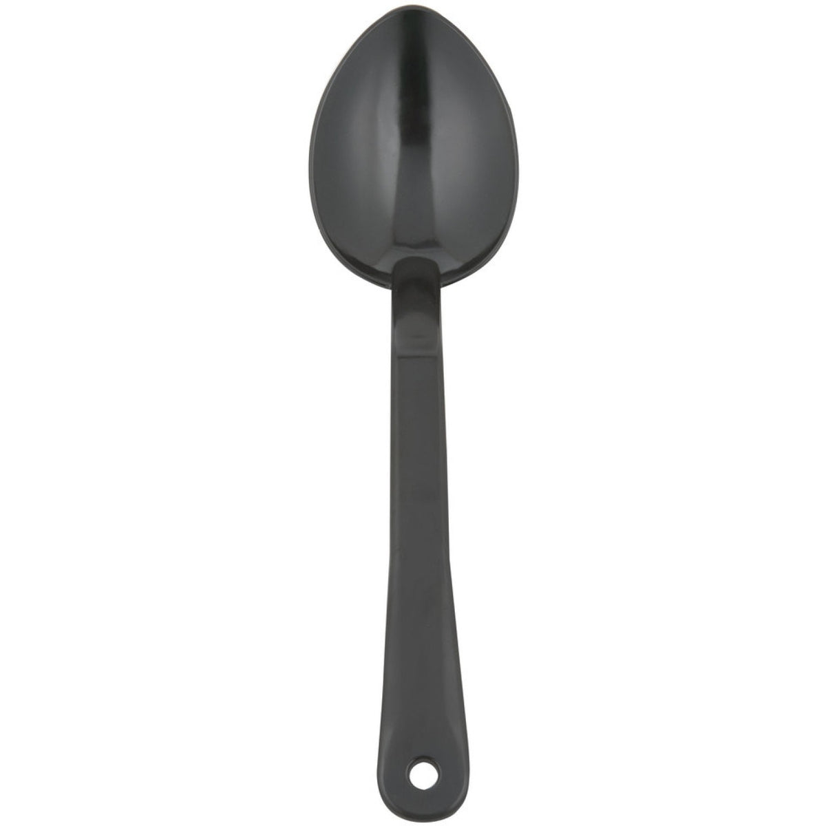 11" Buffet Catering Solid Serving Spoon Black Polycarbonate - SSPC11