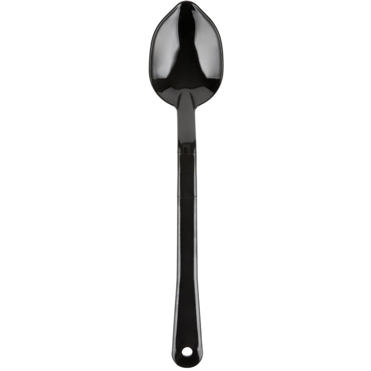 13" Buffet Catering Solid Serving Spoon Black Polycarbonate - SSPC13