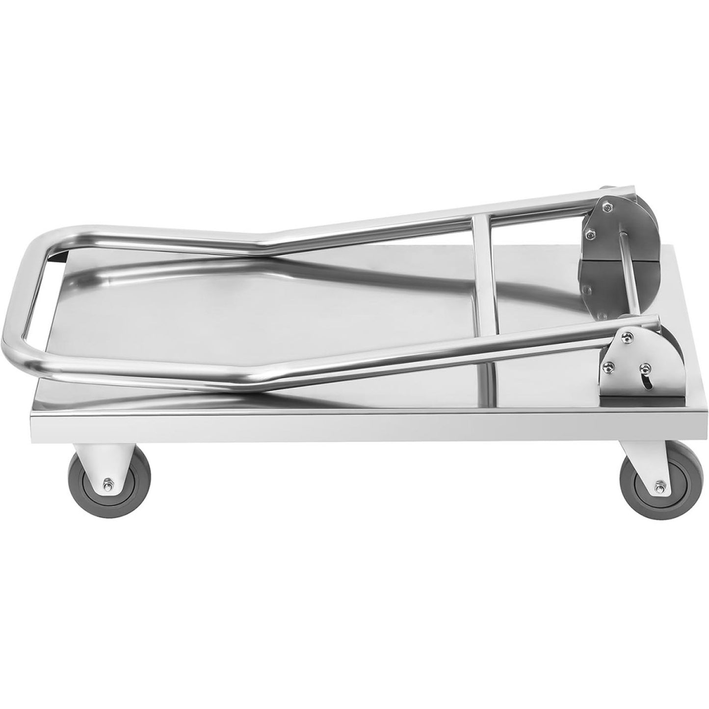 Platform trolley Stainless steel 500kg Folding handle 820x520x970mm - ST047B