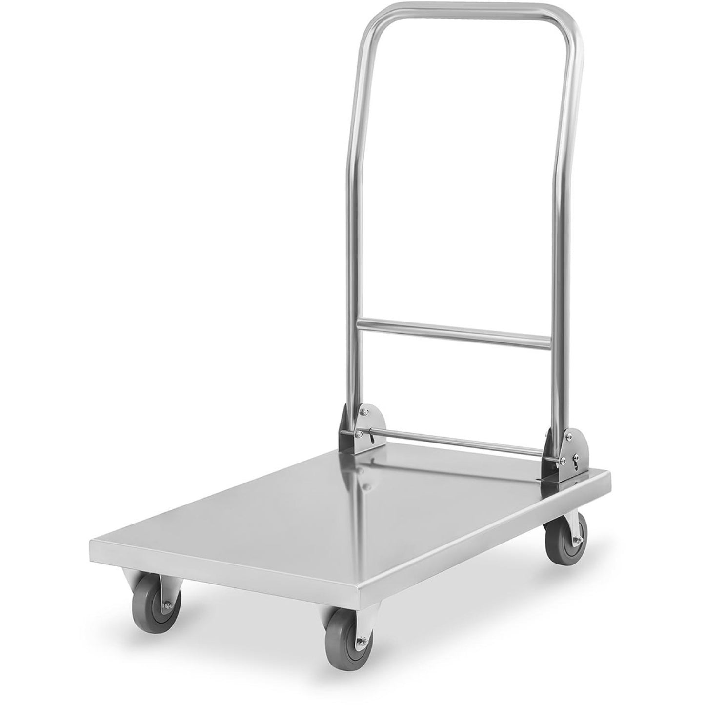 Platform trolley Stainless steel 500kg Folding handle 820x520x970mm - ST047B