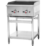 Professional Natural Gas Chargrill 2 burners 15kW - ECB24S