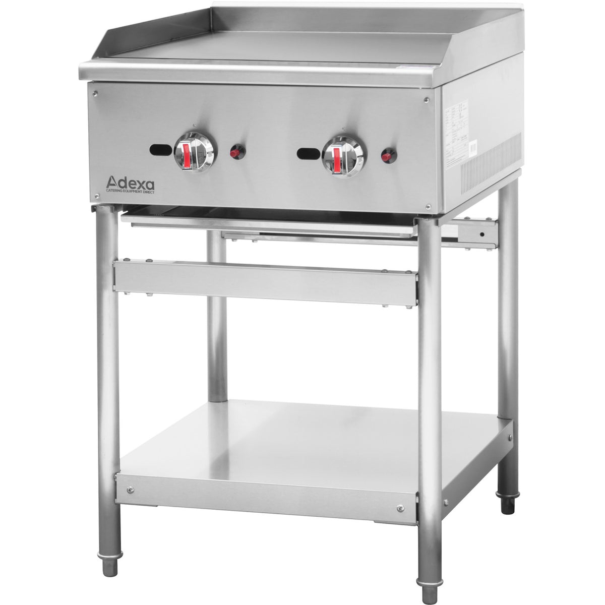 Premium Commercial Gas Griddle Smooth plate 2 burners 15kW Countertop - EGG24S