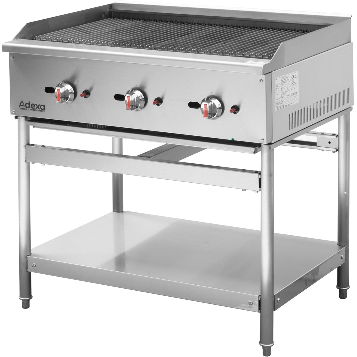 Professional Natural Gas Chargrill 3 burners 22.5kW - ECB36S