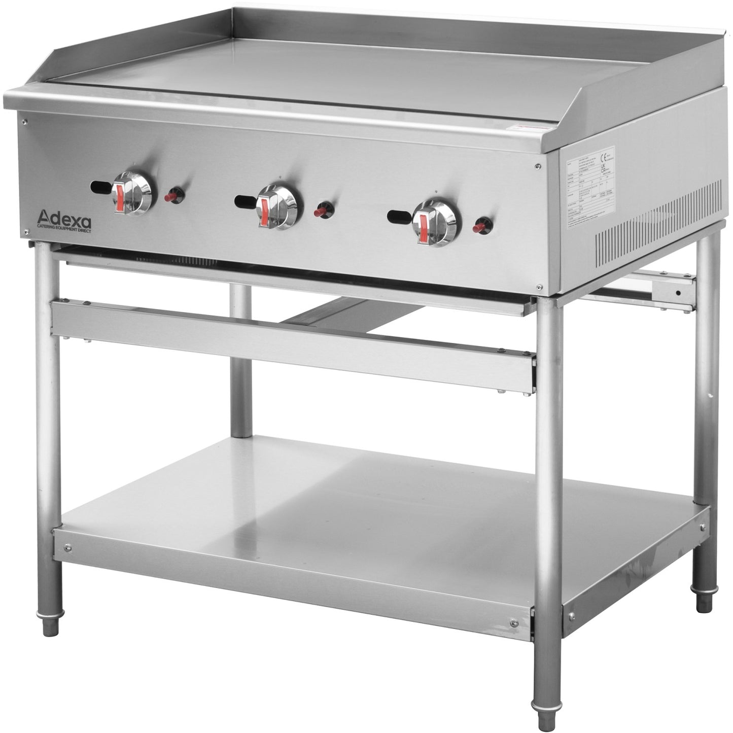 Premium Commercial Gas Griddle Smooth plate 3 burners 22.5kW Countertop - EGG36S