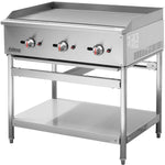 Premium Commercial Gas Griddle Smooth plate 3 burners 22.5kW Countertop - EGG36S