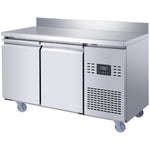 Commercial 2 Door Counter Fridge - Stainless Steel Prep Fridge 1349×700×950mm (Energy Class A) - SUP102