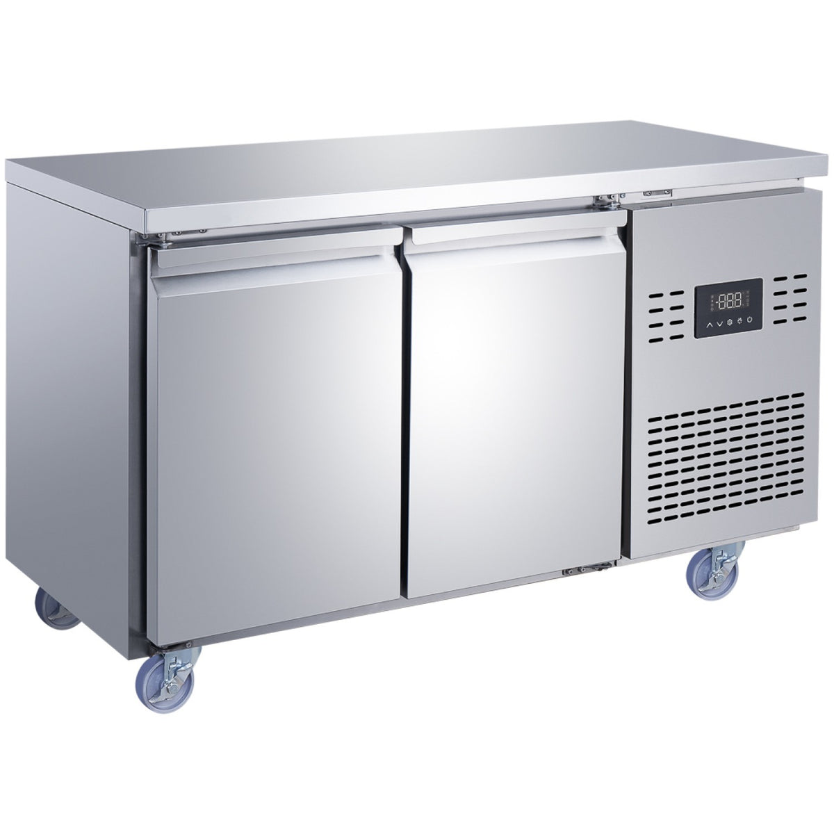 Commercial 2 Door Counter Freezer - Stainless Steel Prep Freezer 1349×700×850mm (Energy Class C) - SUP108