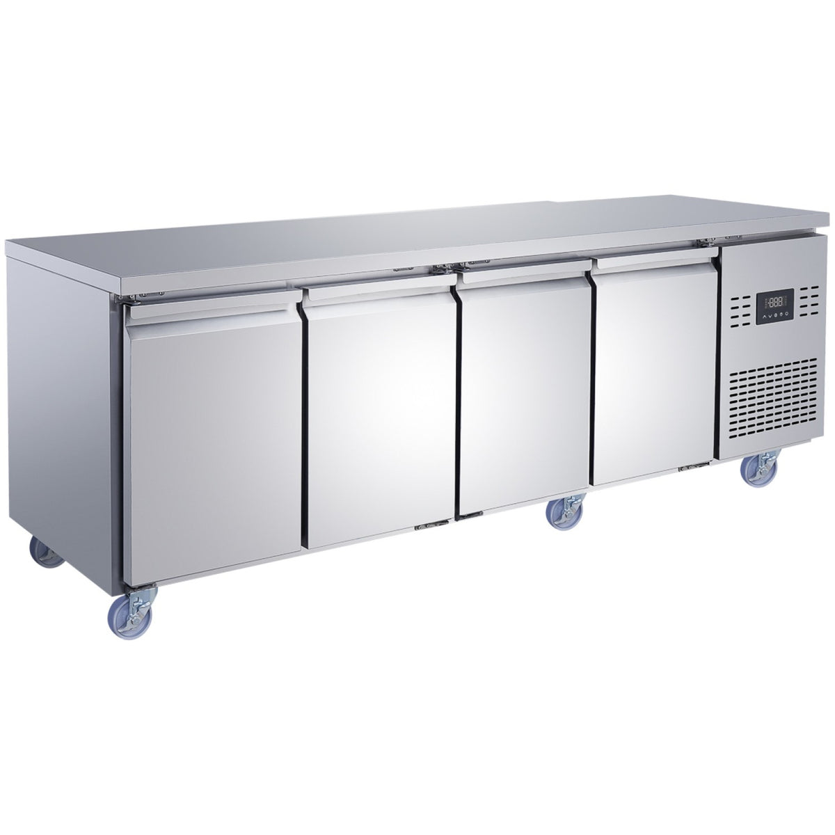 Commercial 4 Door Counter Freezer - Stainless Steel Prep Freezer 2239×700×850mm (Energy Class C) - SUP112