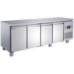 Commercial 4 Door Counter Freezer - Stainless Steel Prep Freezer 2239×700×850mm (Energy Class C) - SUP112