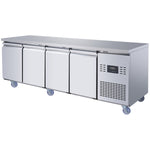 Commercial 4 Door Counter Freezer - Stainless Steel Prep Freezer 2239×700×850mm (Energy Class C) - SUP112