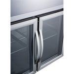 Commercial 3 Glass Door Counter Fridge - Stainless Steel Prep Fridge 1794×700×950mm (Energy Class A) - SUP122