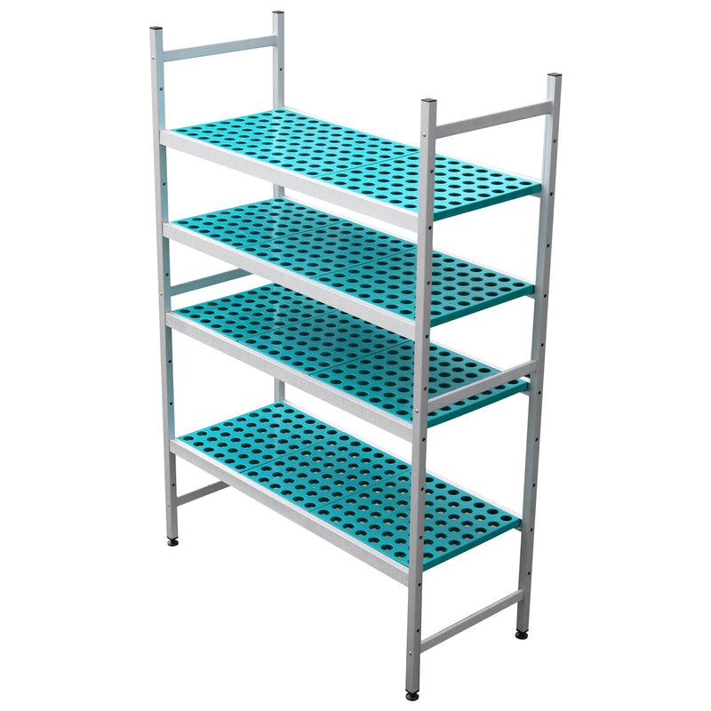 Commercial 4 Tier Aluminium Storage Rack with PP Shelves 1423 x 400 x 1800mm - SV13540R