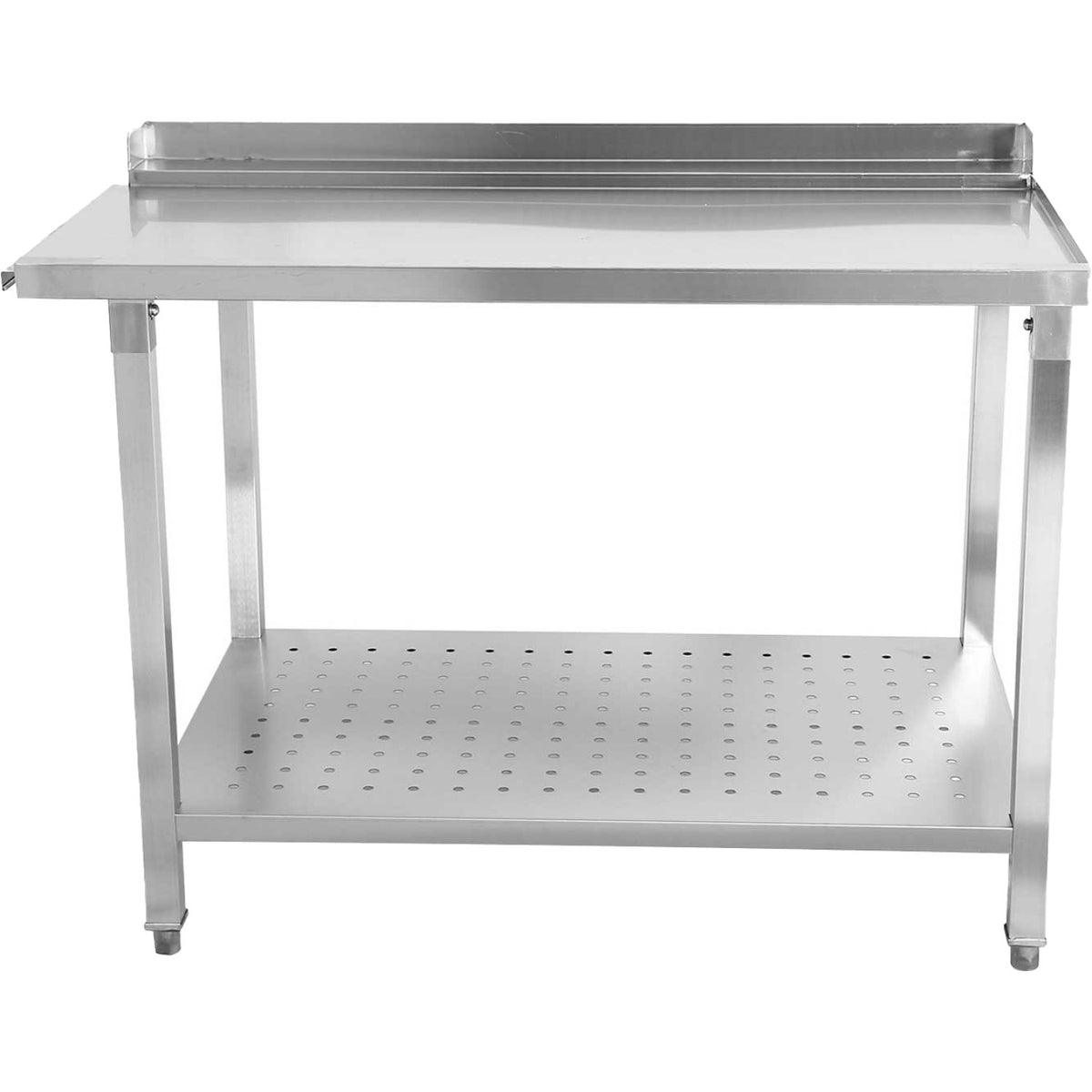 Unloading table Right side 600x650x850mm With bottom shelf With splashback Stainless steel - SWB6065R