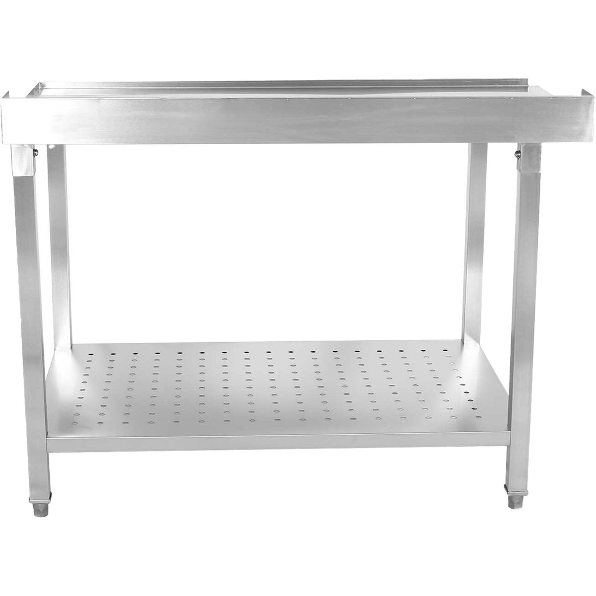 Unloading table Right side 600x650x850mm With bottom shelf With splashback Stainless steel - SWB6065R