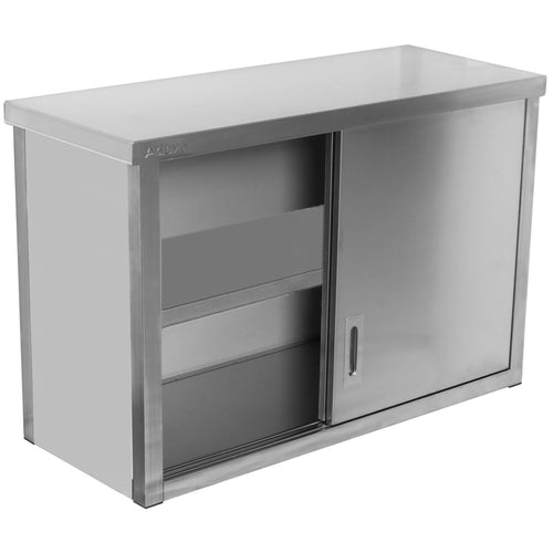 Commercial Stainless Steel Wall Cabinet with Sliding Doors 1000 x 400 x 650mm - SWC100402D