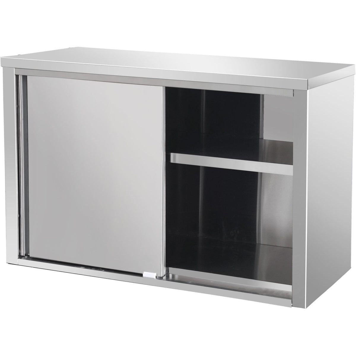 Wall cabinet cupboard Sliding doors Stainless steel 1200x400x650mm - SWC120402DR