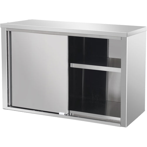 Wall cabinet cupboard Sliding doors Stainless steel 1200x400x650mm - SWC120402DR