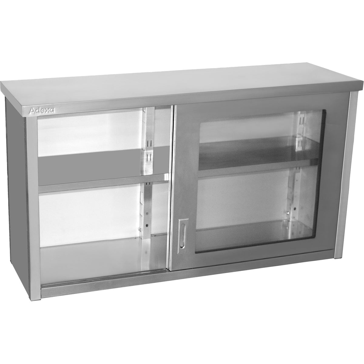 Commercial Wall Cabinet Cupboard Glass Doors Stainless Steel 1800x400x650mm - SWCGD180402