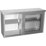Commercial Wall Cabinet Cupboard Glass Doors Stainless Steel 1800x400x650mm - SWCGD180402
