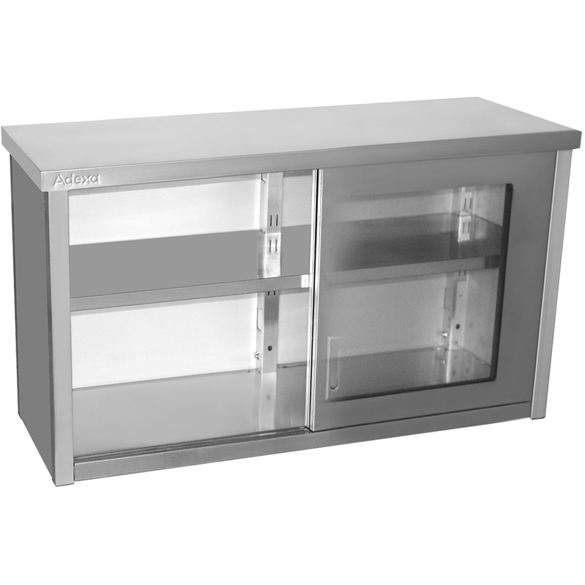 Commercial Wall Cabinet Cupboard Glass Doors Stainless Steel 1500x400x650mm - SWCGD150402