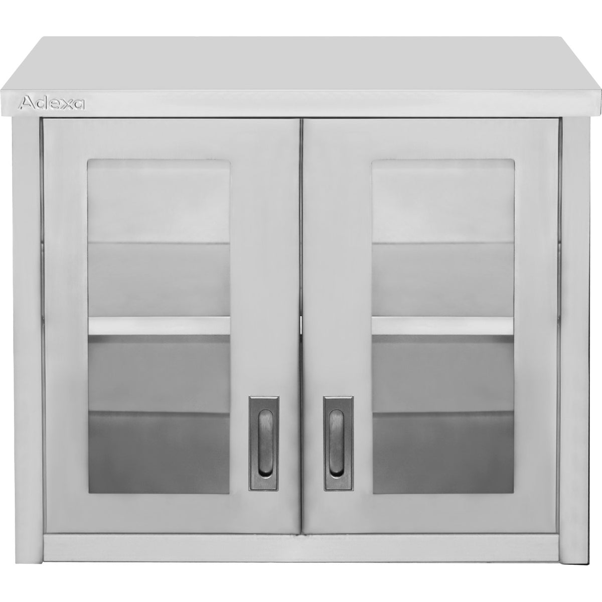 Commercial Wall Cabinet Cupboard Glass Doors Stainless Steel 800x400x650mm - SWCGD80402