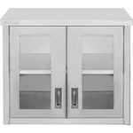 Commercial Wall Cabinet Cupboard Glass Doors Stainless Steel 800x400x650mm - SWCGD80402