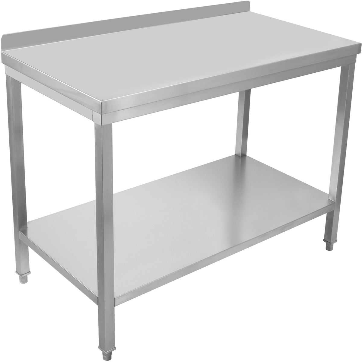Professional Stainless Steel Work Table with Undershelf & 5cm Upstand 1800x600x950mm - SWT60180B