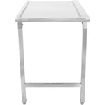 Unloading table Right side 1100x650x850mm No bottom shelf No splashback Stainless steel - SWT11065R