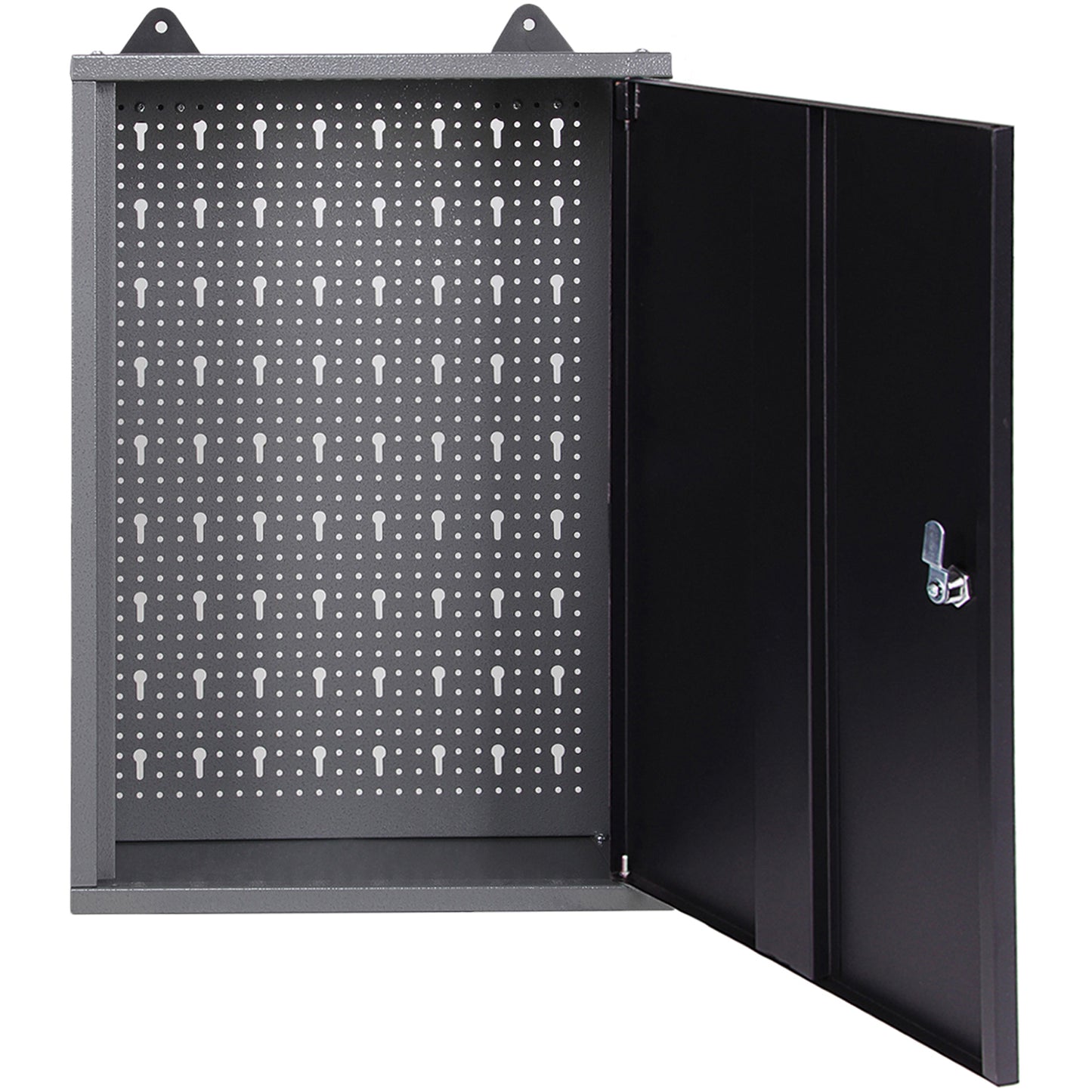 Professional Grey and Black Wall Mounted Tool Cabinet with Key 400x200x600mm - TC001