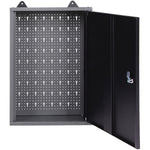 Professional Grey and Black Wall Mounted Tool Cabinet with Key 400x200x600mm - TC001