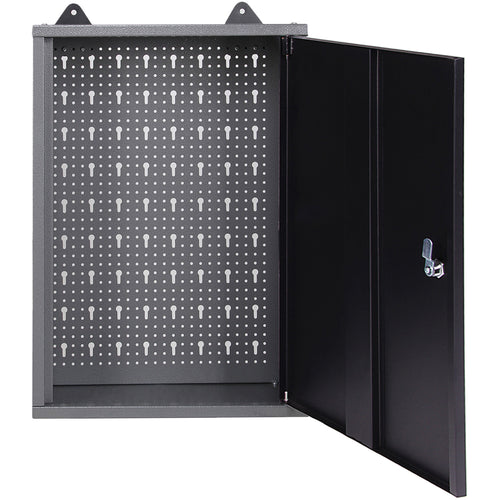 Professional Grey and Black Wall Mounted Tool Cabinet with Key 400x200x600mm - TC001