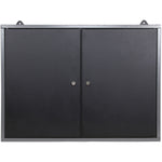 Professional Grey and Black Wall Mounted Double Door Tool Cabinet with Key 800x200x600mm - TC002