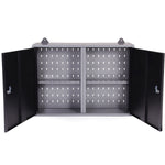 Professional Grey and Black Wall Mounted Double Door Tool Cabinet with Key 800x200x600mm - TC002