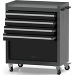Professional Grey and Black Tool Drawer Cabinet with 4 Drawers and Locker Design 616x330x760mm - TC027