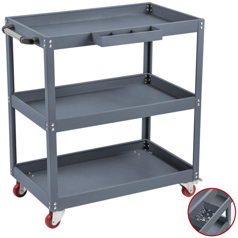 3 Tier Trolley Cart 750x355x730mm Steel - TC3