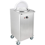 Heated Plate dispenser trolley Stainless steel 12''/300mm 50 plates with Rolltop Cover - TDDS1C