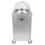 Heated Plate dispenser trolley Stainless steel 12''/300mm 50 plates with Rolltop Cover - TDDS1C