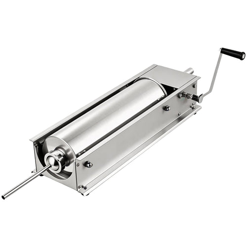 Commercial 3L Manual Sausage Stuffer Horizontal Stainless Steel 4 Nozzles 16–38mm - TG3L