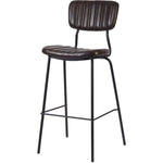 Modern High Bar Stool with PU Leather Seat Dark Brown 460x540x1140mm - TGS106