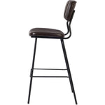 Modern High Bar Stool with PU Leather Seat Dark Brown 460x540x1140mm - TGS106