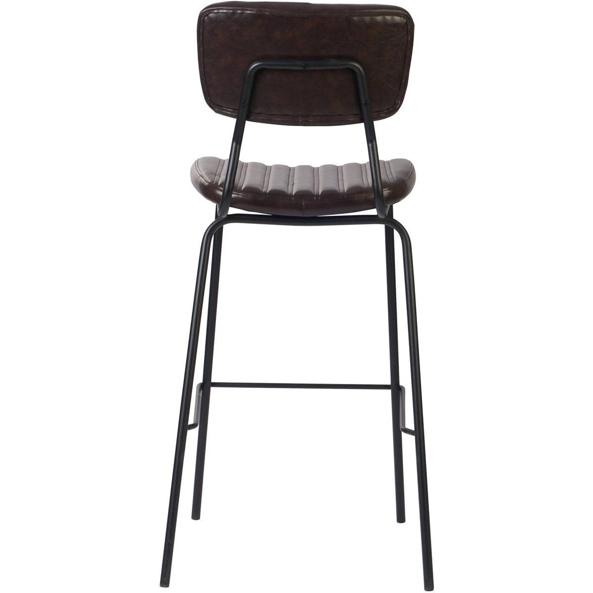Modern High Bar Stool with PU Leather Seat Dark Brown 460x540x1140mm - TGS106