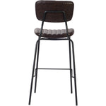 Modern High Bar Stool with PU Leather Seat Dark Brown 460x540x1140mm - TGS106