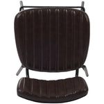 Modern High Bar Stool with PU Leather Seat Dark Brown 460x540x1140mm - TGS106