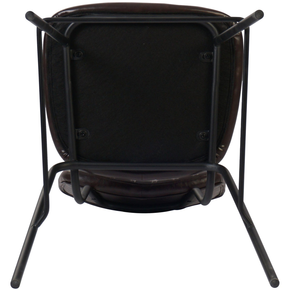Modern High Bar Stool with PU Leather Seat Dark Brown 460x540x1140mm - TGS106